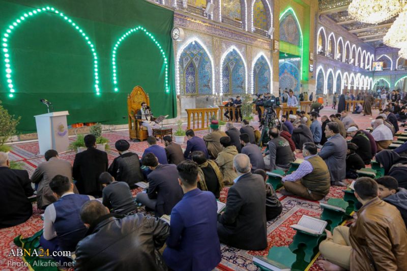 تقرير مصور/ محفلٍ قرآنيّ في صحن أبي الفضل العبّاس(عليه السلام)