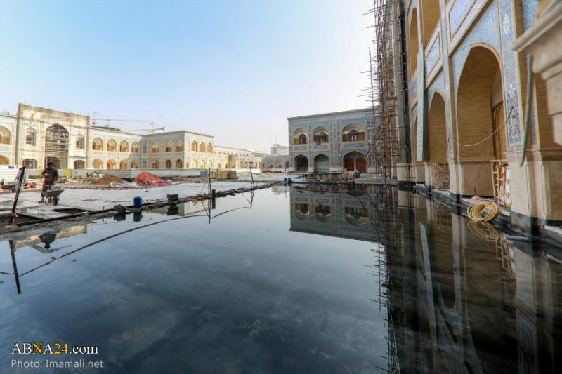 تقرير مصور/ مواصلة العمل في مشروع صحن فاطمة (ع) بالنجف الاشرف