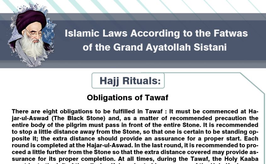 Islamic Laws on Hajj rituals: Obligations of Tawaf