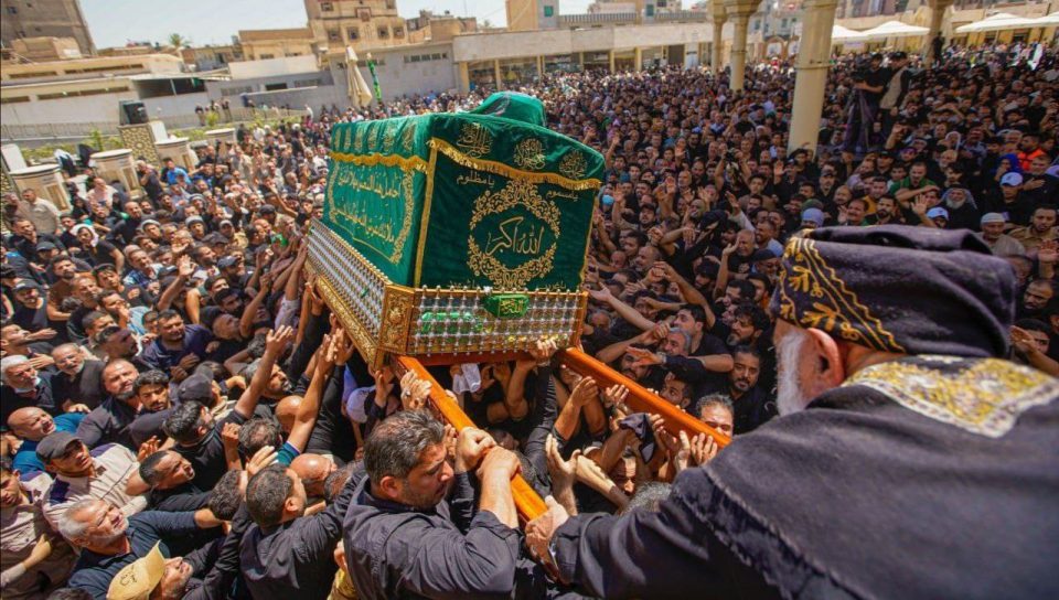 Photos: Symbolic funeral of Imam Jawad (AS) in Kazemin