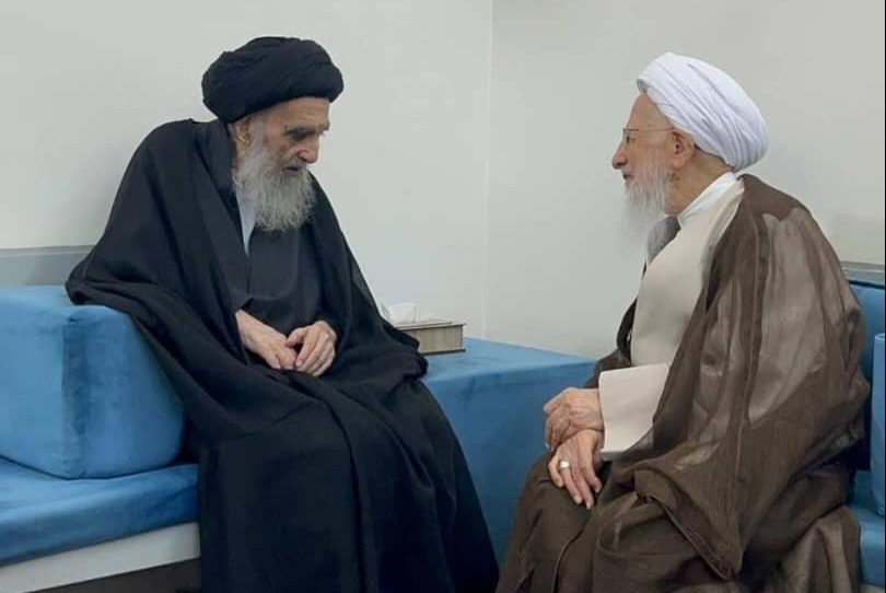 The Grand Ayatollah Sistani & the Grand Ayatollah Javadi Amoli Met in Najaf Ashraf